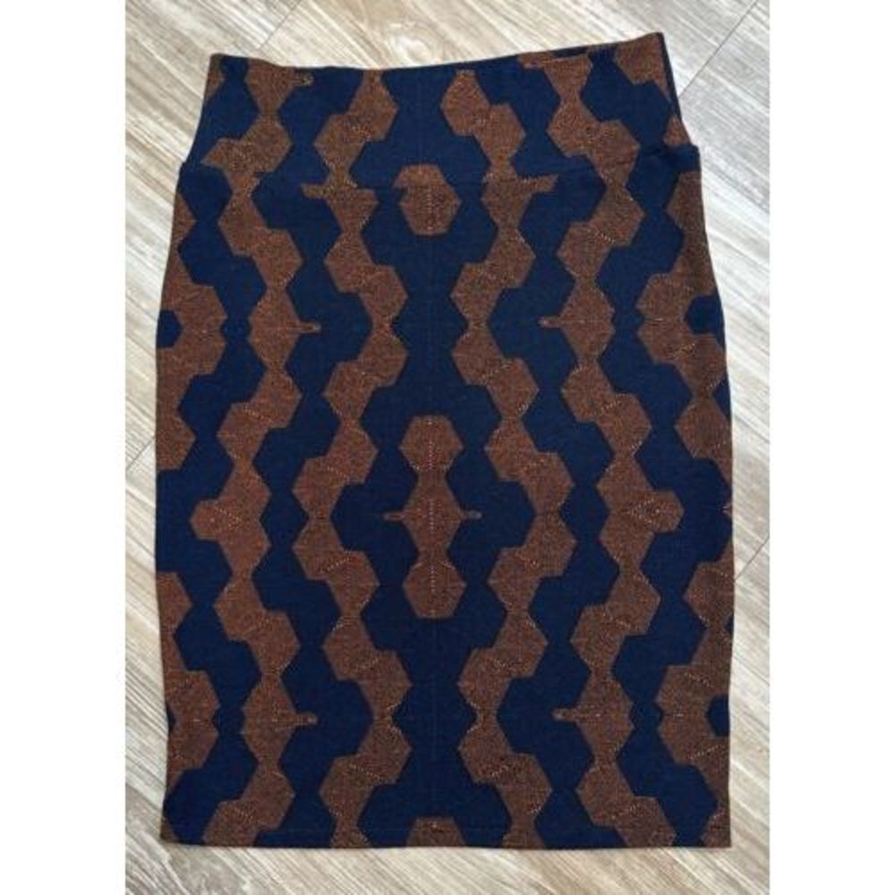 Lularoe Womens Skirt Large Blue‎ & Orange